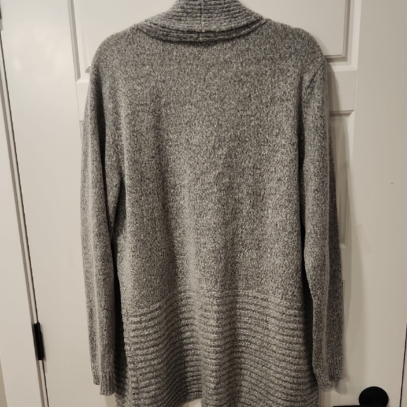 Apt. 9 Gray Textured Open Front Cardigan - Picture 2 of 2
